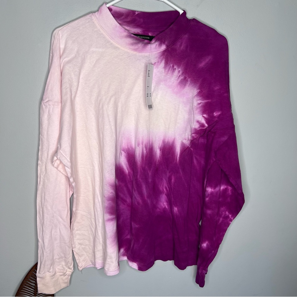 J6 NWT Urban Outfitters Pink Tie Dye Tee Long Sleeve
